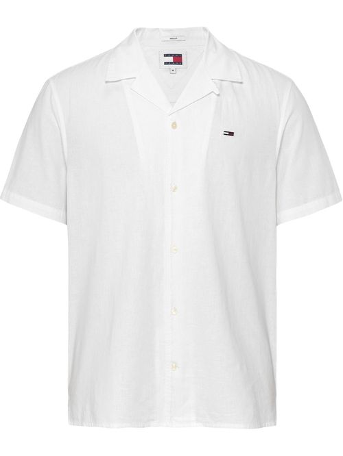 Camisa de lino con logo