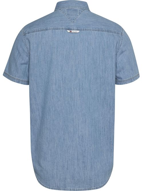 Camisa denim manga corta