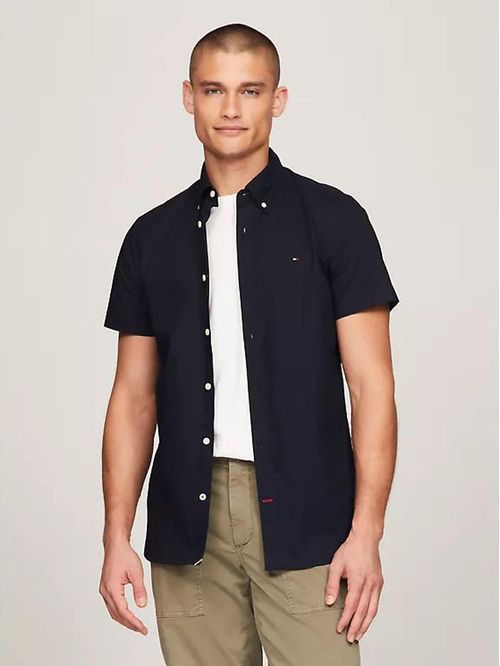 Camisa flex poplin con logo