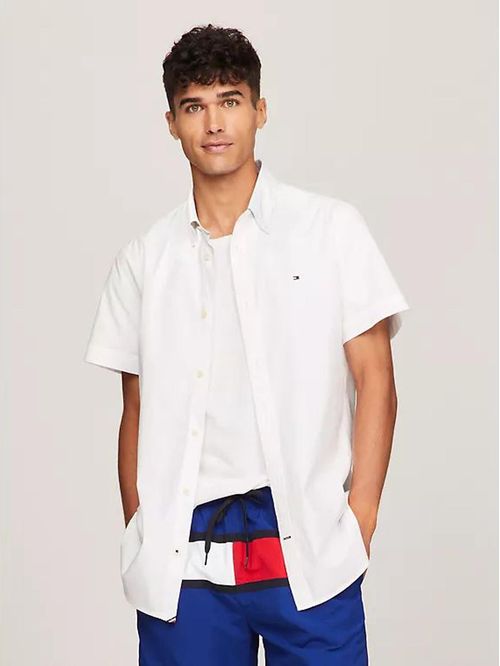 Camisa flex poplin con logo