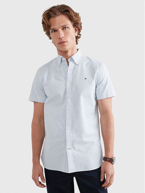 Camisa oxford de corte regular a rayas