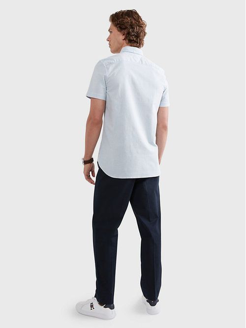 Camisa oxford de corte regular a rayas