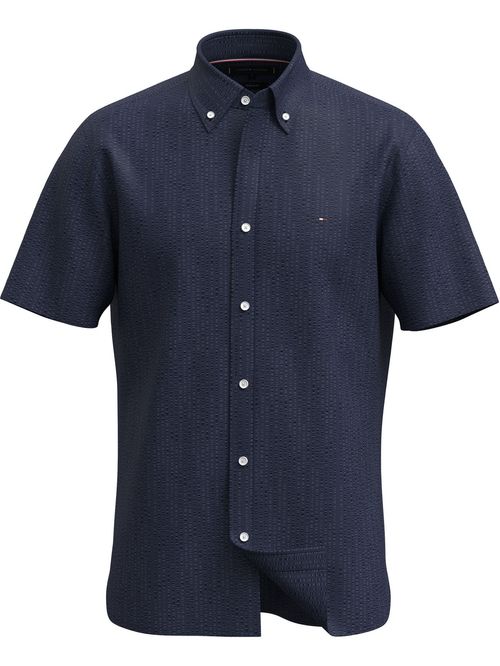 Camisa seersucker de corte regular