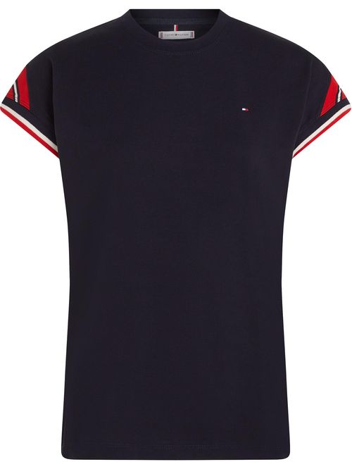 Camiseta con diseño de rayas en las mangas