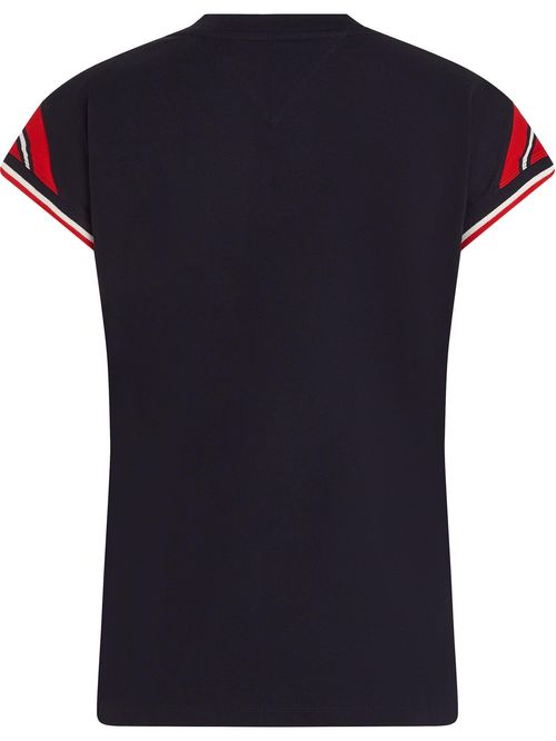 Camiseta con diseño de rayas en las mangas