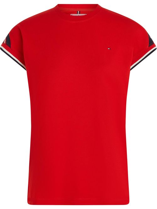 Camiseta con diseño de rayas en las mangas