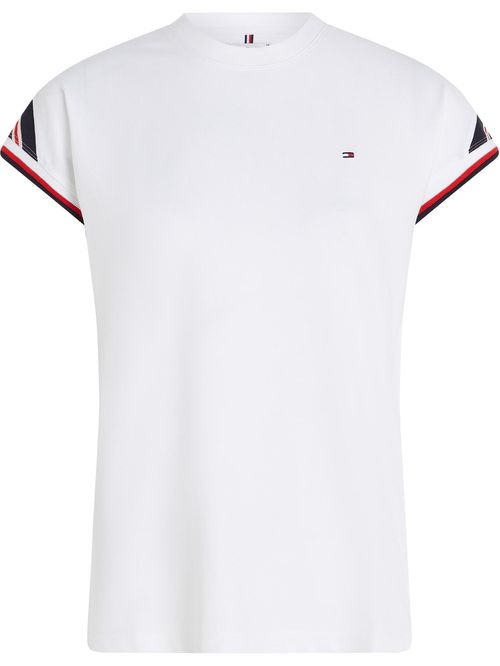 Camiseta con diseño de rayas en las mangas