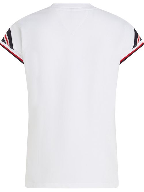 Camiseta con diseño de rayas en las mangas