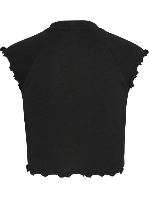 Camiseta cropped acanalada Essential
