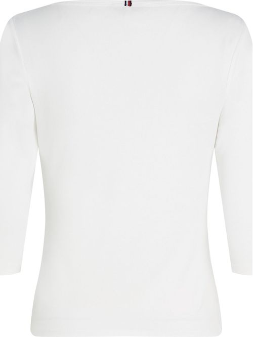 Camiseta de cuello barco y manga tres cuartos