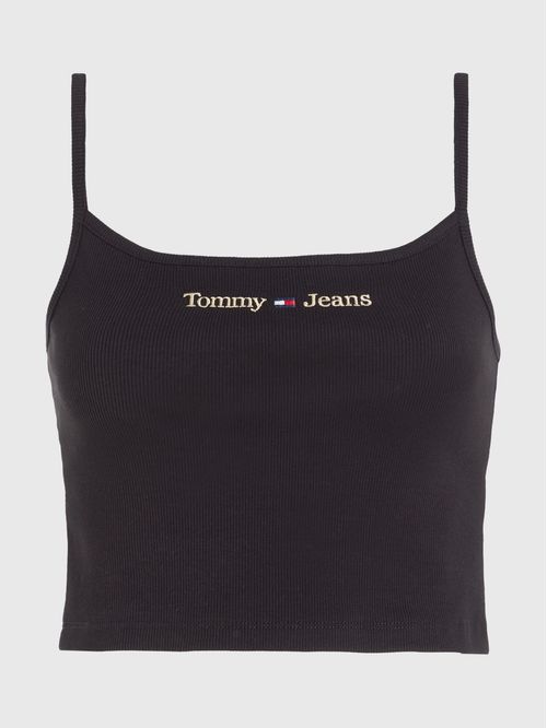 Camiseta de tirantes ajustada con logo