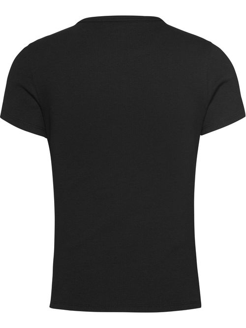 Camiseta Essential slim de tejido punto canalé