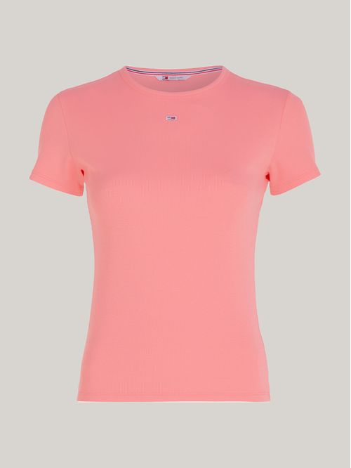Camiseta Essential slim de tejido punto canalé
