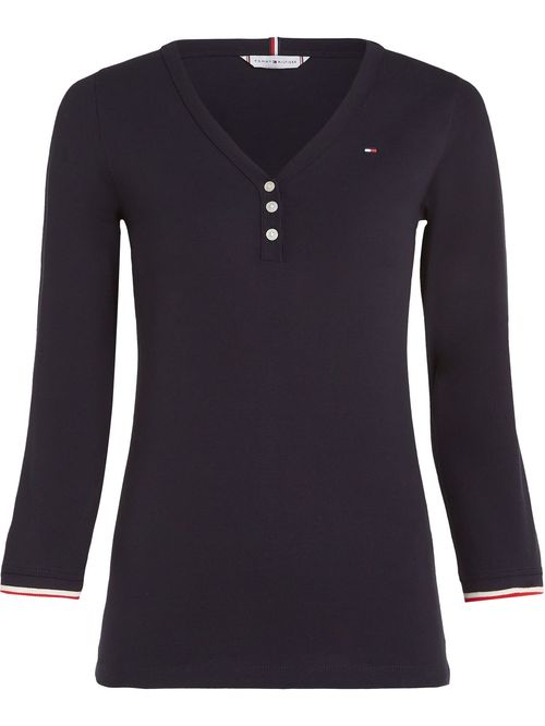 Camiseta manga larga con logo bordado