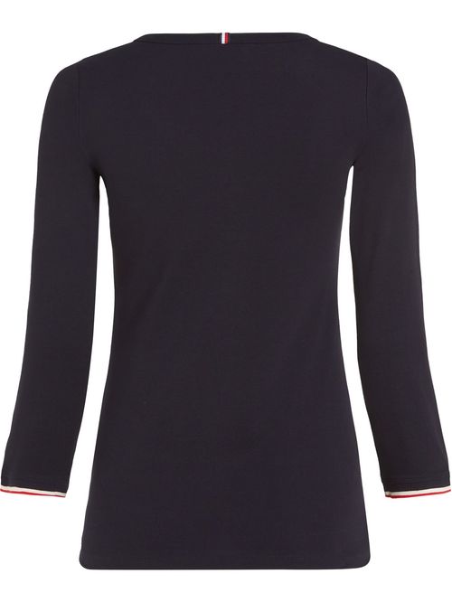 Camiseta manga larga con logo bordado