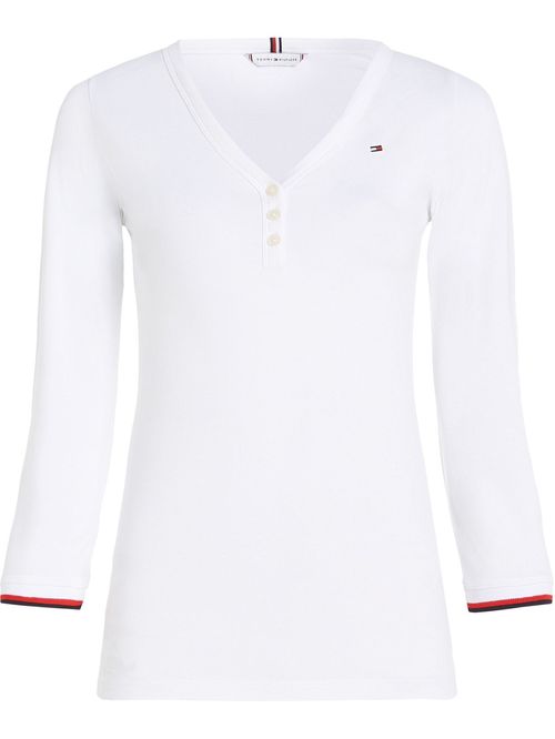 Camiseta manga larga con logo bordado