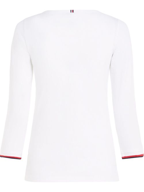 Camiseta manga larga con logo bordado