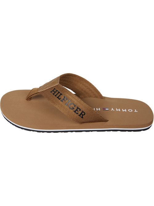 Chancletas de tiras trenzadas con logo