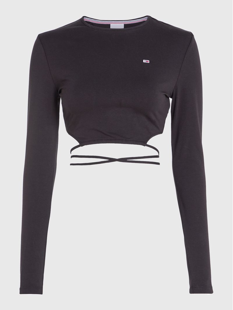 Crop-top-de-manga-larga-con-cintas-anudables
