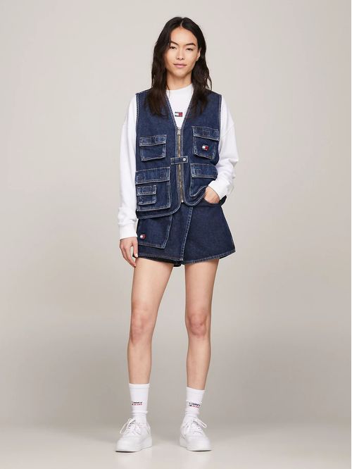 Falda pantalón jeans de estilo funcional