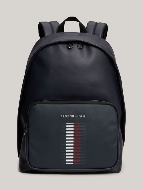 Mochila con bolsillo con textura de piqué