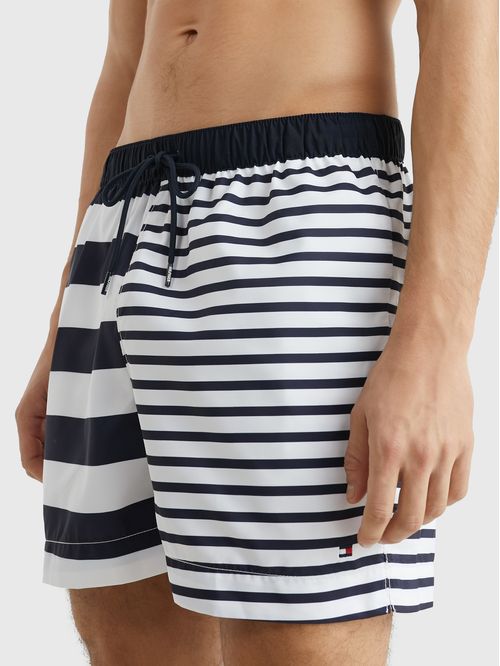 Pantaloneta de baño a cuadros de medio largo Essential