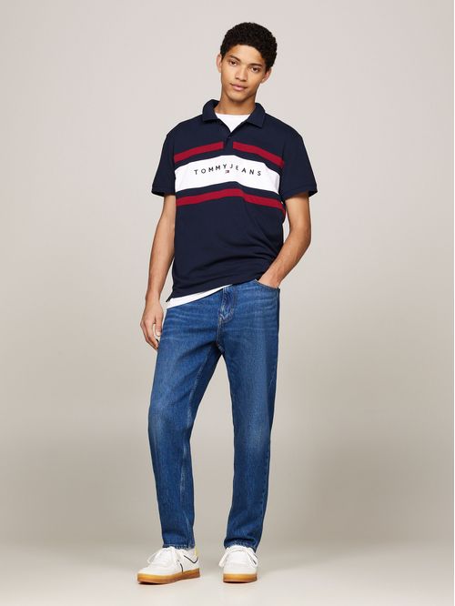 Polo color block con logo y corte regular