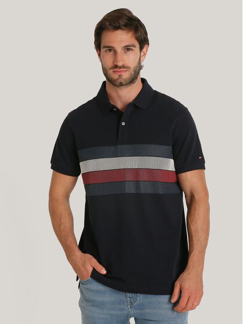 Polo Global Stripe de corte regular