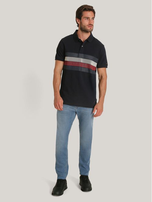 Polo Global Stripe de corte regular