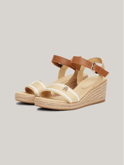 Sandalias de cuña de cuerda trenzada