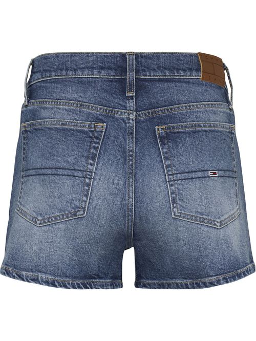 Short denim con logo