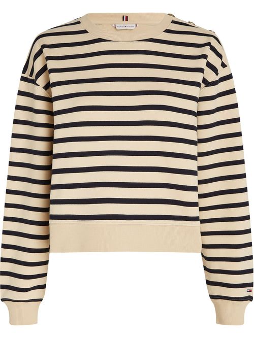 Sudadera de cuello redondo con botones