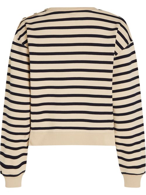 Sudadera de cuello redondo con botones