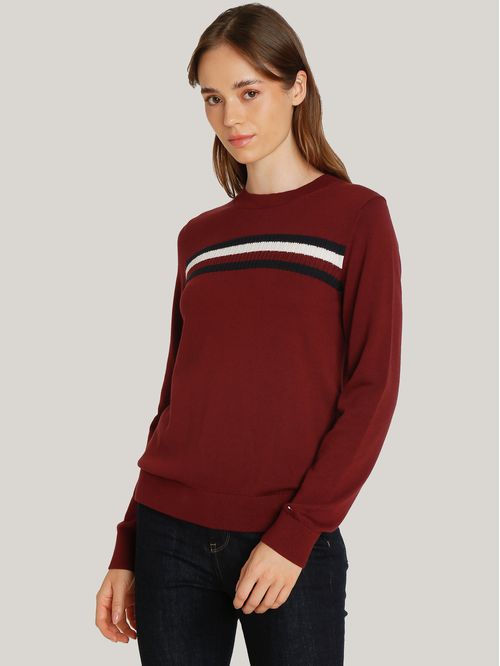Suéter con cinta distintiva y logo