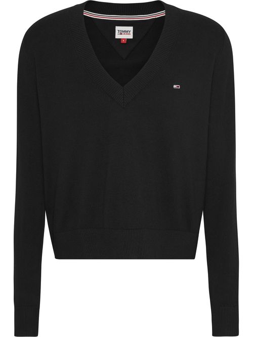 Sweater con cuello en v