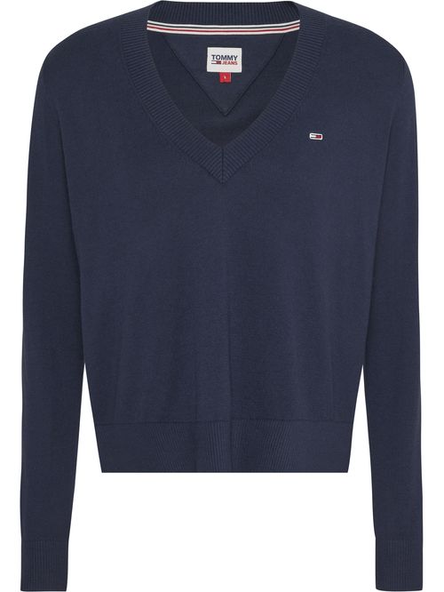 Sweater con cuello en v