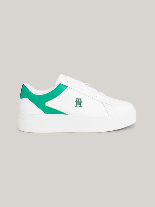 Tenis deportivas de cuero con plataforma