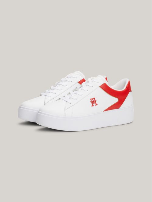 Tenis deportivas de cuero con plataforma