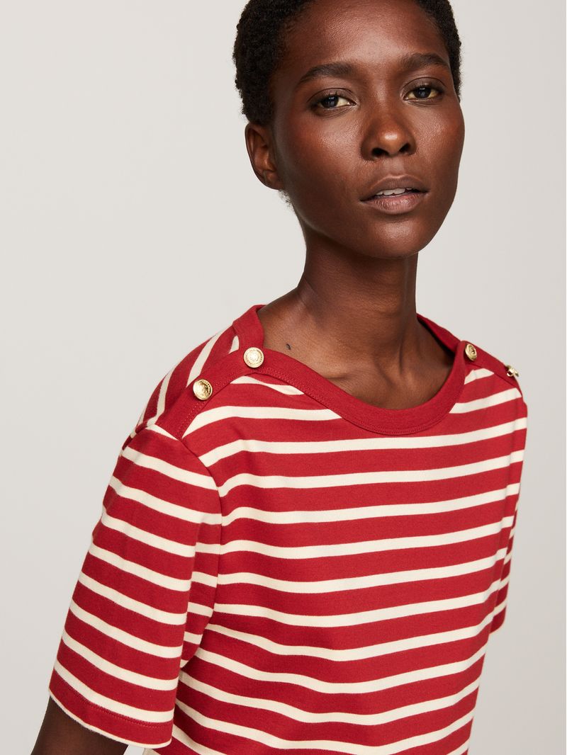 T-shirt-amplia-de-rayas-con-cuello-barco