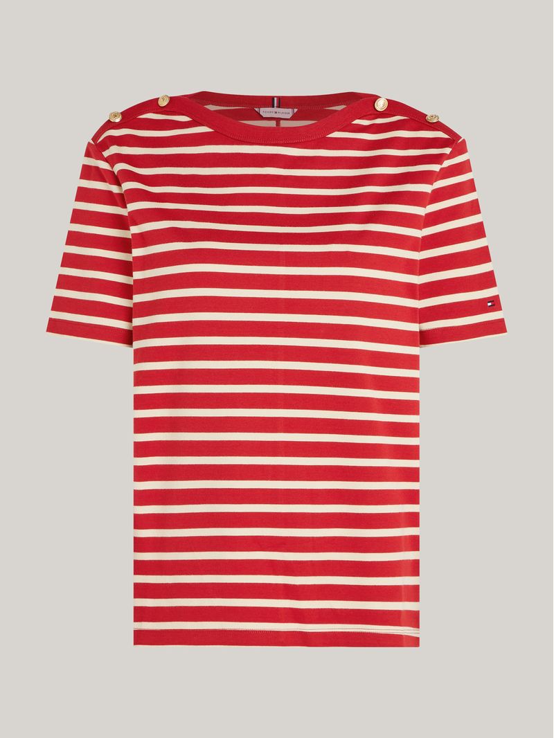 T-shirt-amplia-de-rayas-con-cuello-barco