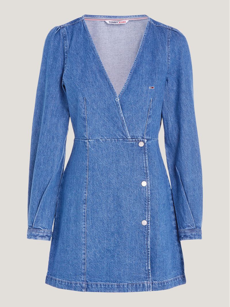 Vestido-cruzado-con-cuello-en-v