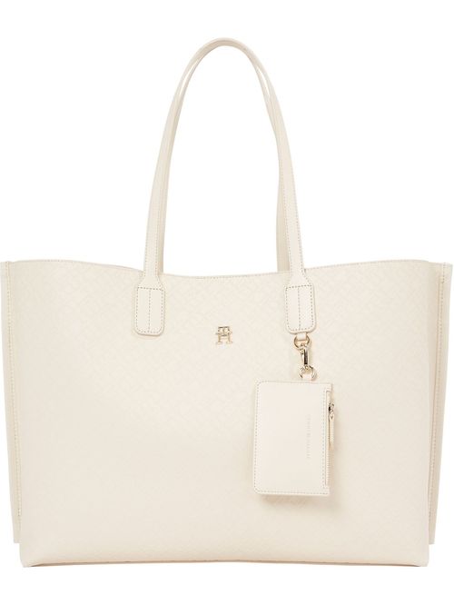 Bolso tote con monograma TH