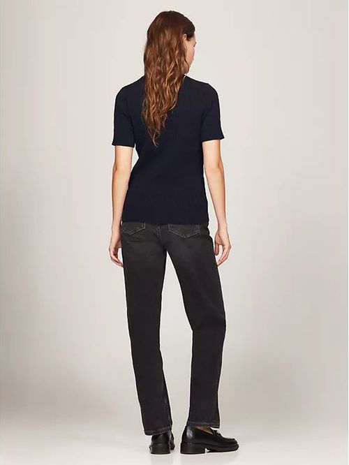 Suéter Cable manga corta con logo