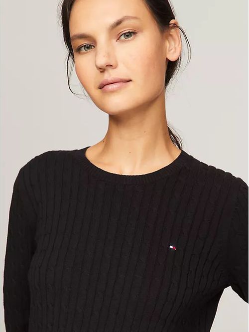 Suéter Jenny cable con logo
