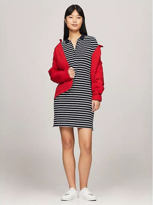 Vestido de rayas de corte slim