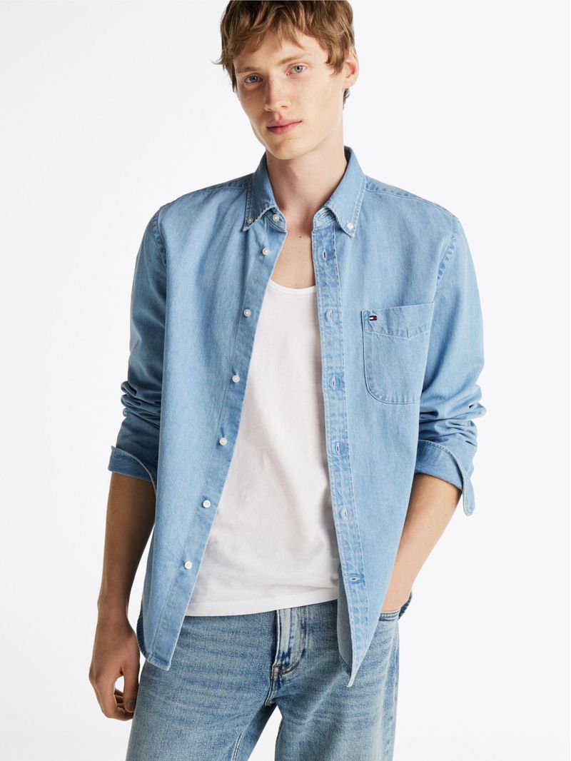 Camisa-chaqueta-jeans-de-corte-regular