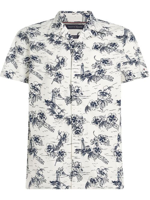 Camisa poplin con estampado floral