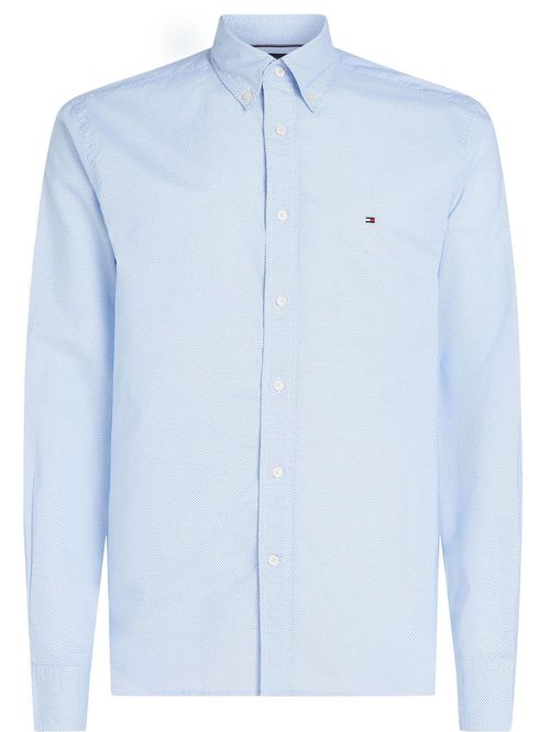 Camisa solida poplin de corte regular