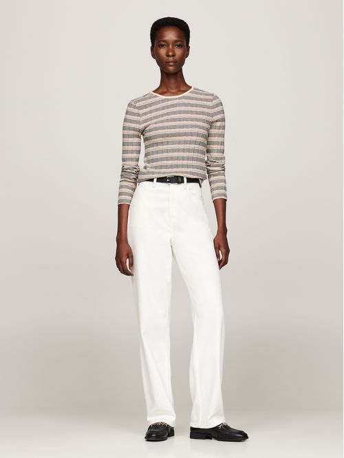 Camiseta de manga larga con diseño de rayas