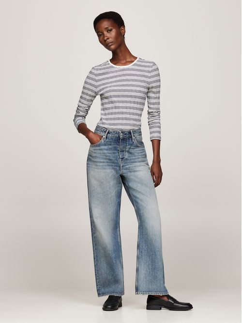 Camiseta de manga larga con diseño de rayas